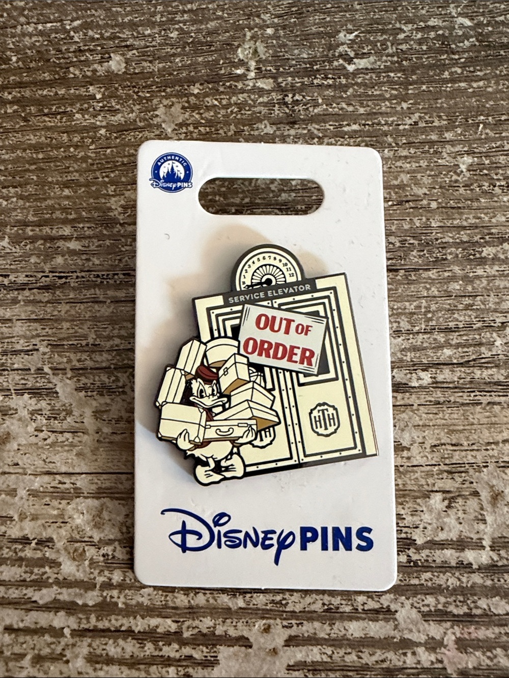 NWT Walt Disney World Tower of Terror Donald Duck authentic pin